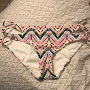 LA Hearts swim bottom with hip cutouts